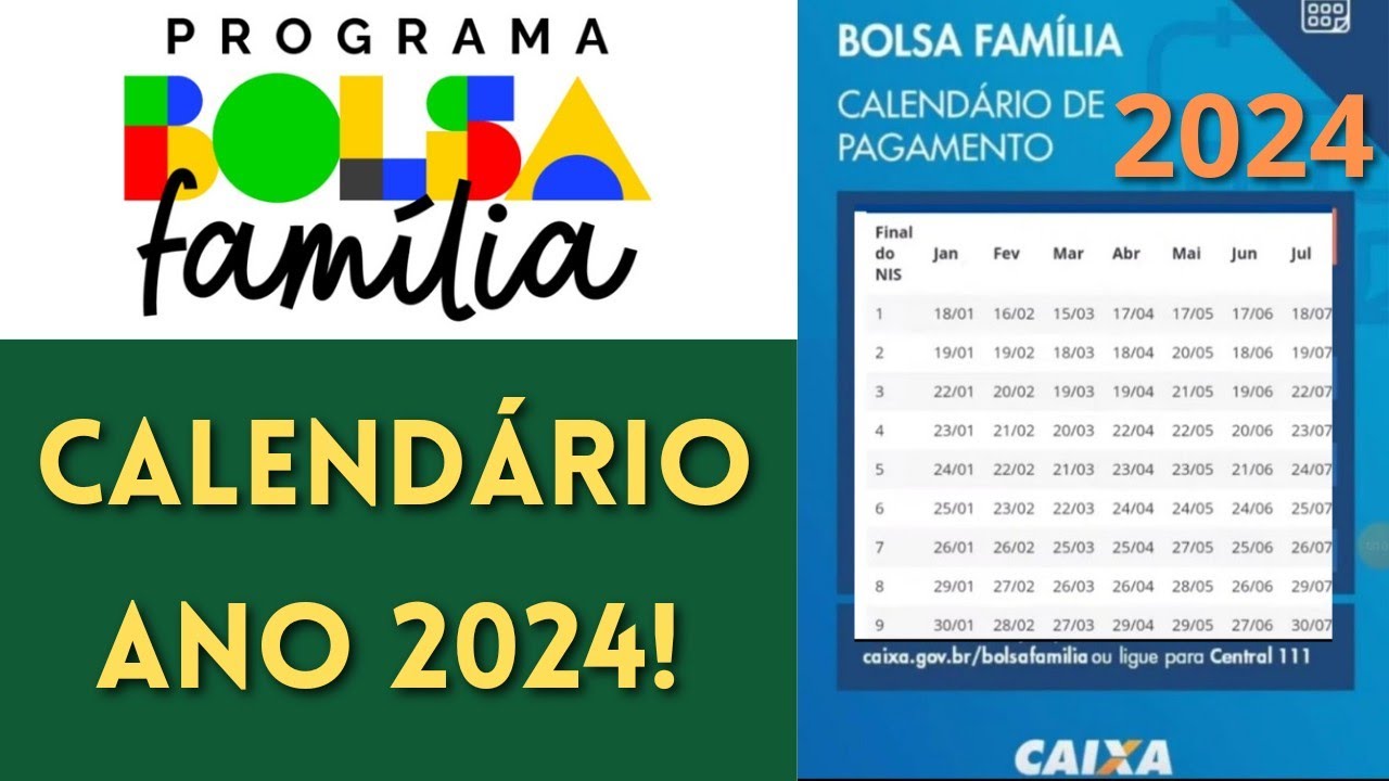 Bolsa Família 2024 já saiu o calendário de pagamentos!